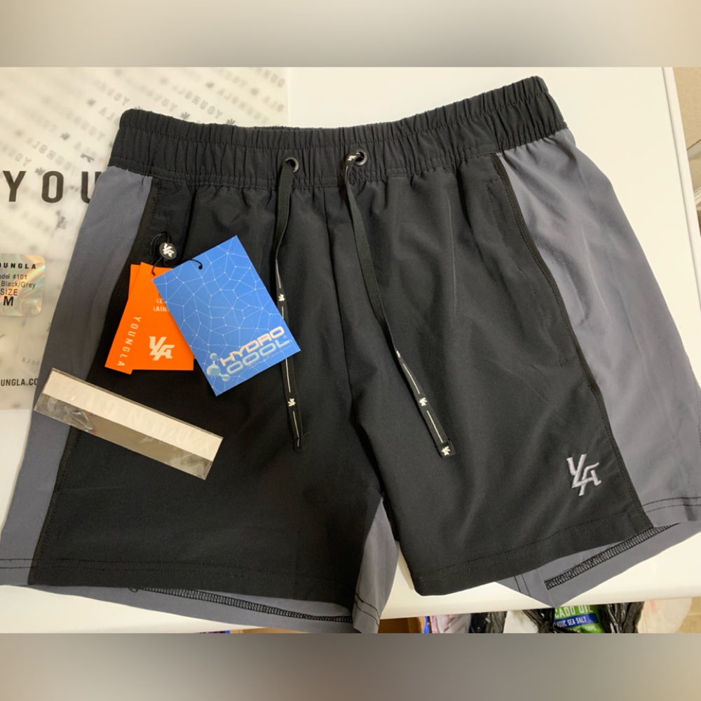 Yung LA 2X PAIRS Black and Gray Athletic Shorts size medium